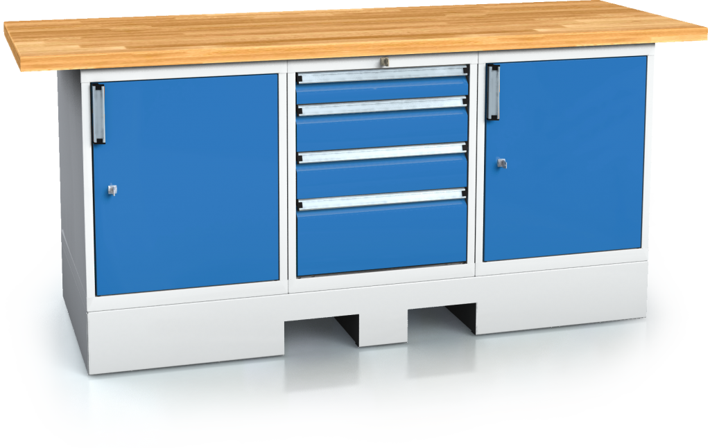 Standardausführung alpede PROFI - Platten - Container - Robustes Palettengestell 880 x 2000 x 700